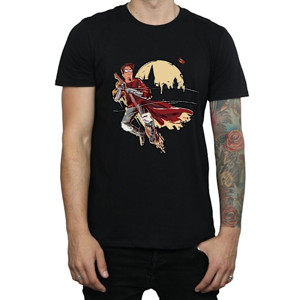 Harry Potter Quidditch Seeeker T-shirt för män, S, svart Black S