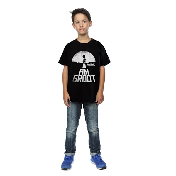 Marvel Boys Guardians Of The Galaxy I Am Groot Vit T-shirt 12 Black 12-13 Years