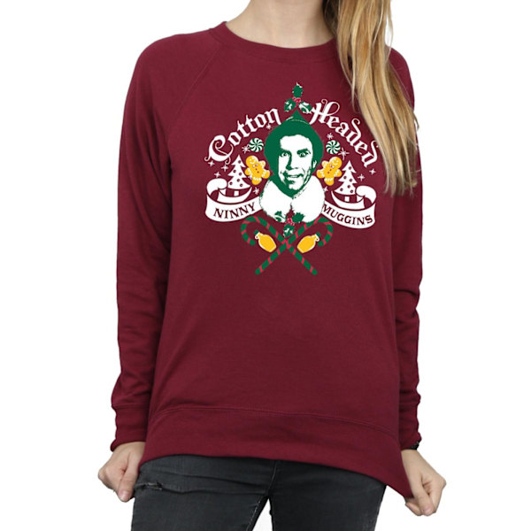 Elf Dam/Damer Headed Ninny Muggins Sweatshirt XL Bourgogne Burgundy XL