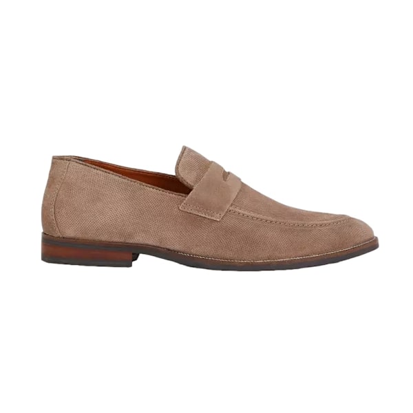 Debenhams herr perforerade mocka penny loafers 11 UK taupe Taupe 11 UK