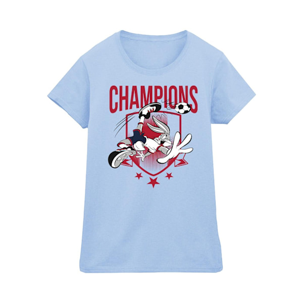 Looney Tunes Dam/Damer Bugs Bunny Champions Bomull T-shirt Baby Blue S