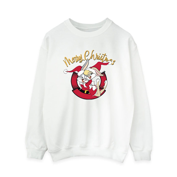Looney Tunes Dam/Damer Lola Merry Christmas Sweatshirt M Vit White M