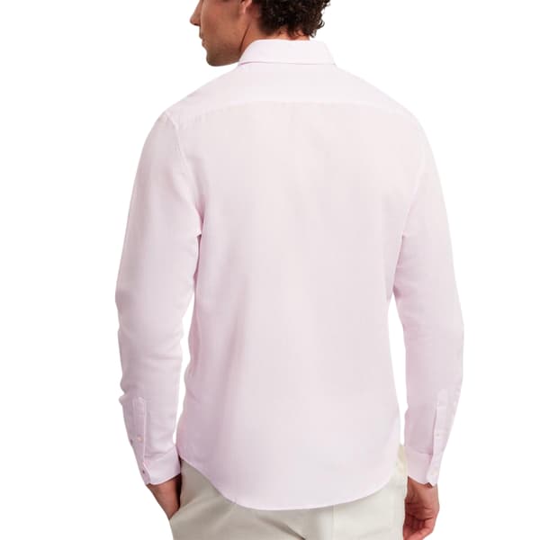 Ted Baker Herr Linneblandning Regular Långärmad Skjorta M Ljusrosa Light Pink M