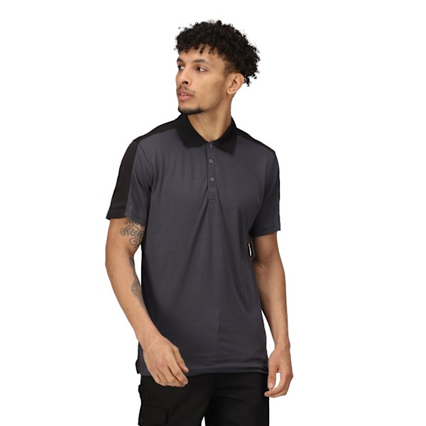 Regatta Contrast Coolweave Pique Poloskjorta S Seal Grey/Black Seal Grey/Black S