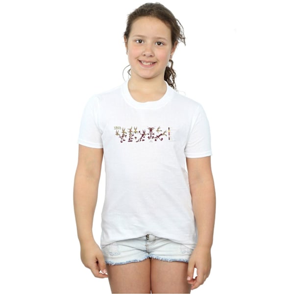 Looney Tunes Girls Wile E Coyote Colour Code Bomull T-shirt 12- White 12-13 Years