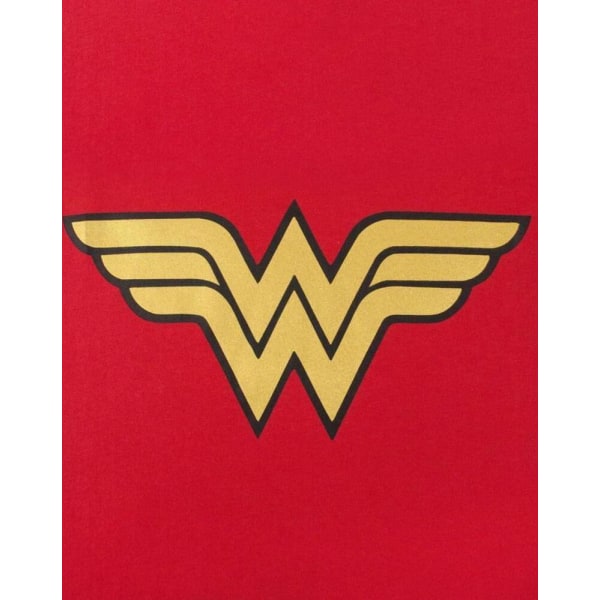 Wonder Woman T-shirt med logotyp för damer/damer M Röd Red M