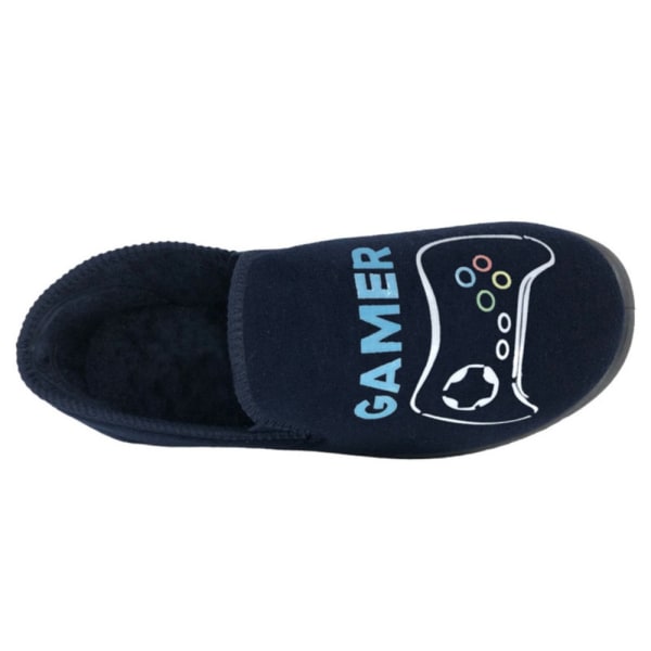 Zedzzz Barn/Barn Gamer Tofflor 1 UK Blue Navy Blue Navy 1 UK