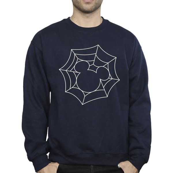 Disney Herr Mickey Mouse Spindelväv Sweatshirt S Marinblå Navy Blue S