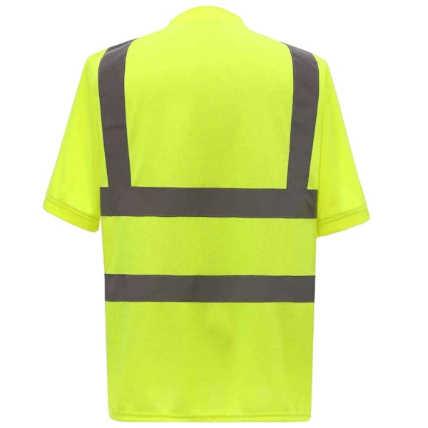 Yoko Hi-Vis T-shirt med korta ärmar för män, gul, storlek M Yellow M