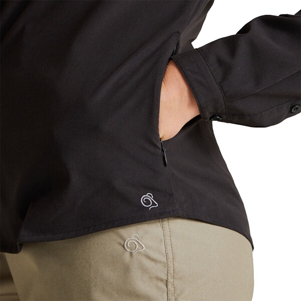 Craghoppers Womens/Ladies Expert Kiwi Long-Sleeved Shirt 10 UK Black 10 UK