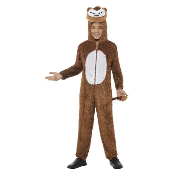 Smiffys Barn/Barn Lejon Bodysuit 7-9 År Brun/Vit Brown/White 7-9 Years