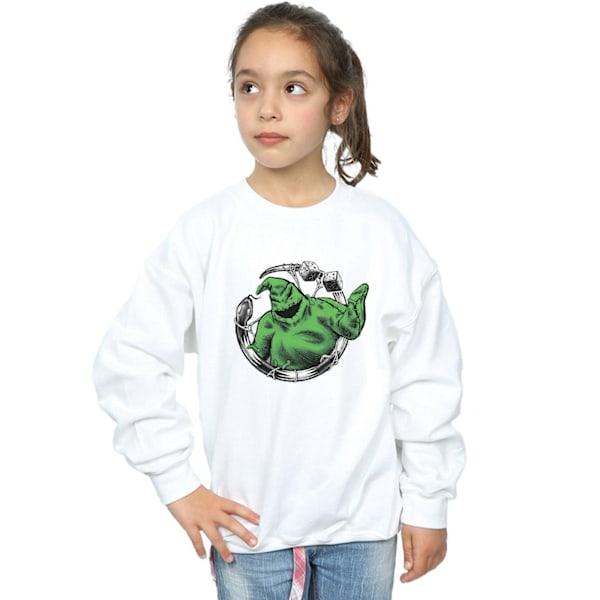 Disney Girls Nightmare Before Christmas Roll The Dice Sweatshirt White 12-13 Years