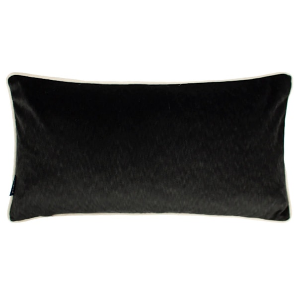 Paoletti Torto Rektangulärt Kuddfodral i Sammet 30cm x 60cm Bla Black/Ivory 30cm x 60cm