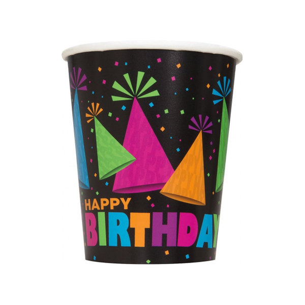 Unik Party Pappers Neon Party Cup (Förpackning om 8) En Storlek Flerfärgad Multicoloured One Size