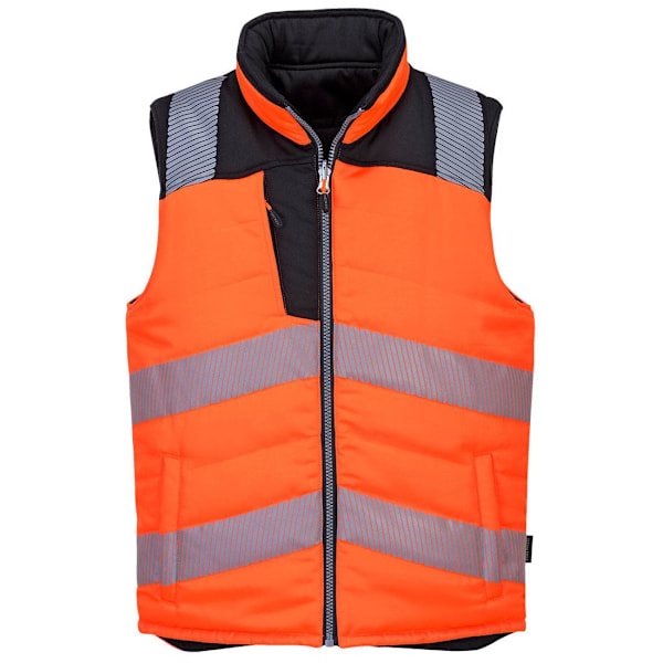 Portwest Herr PW3 Reversible Hi-Vis Säkerhetsväst S Orange Orange/Black S