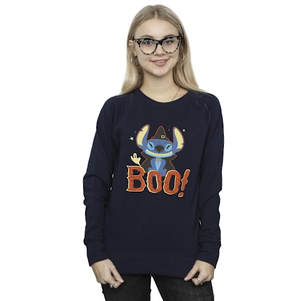 Disney Dam/Kvinnor Lilo & Stitch Boo! Sweatshirt S Marinblå Navy Blue S