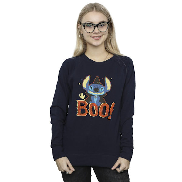 Disney Dam/Kvinnor Lilo & Stitch Boo! Sweatshirt XL Marinblå Navy Blue XL