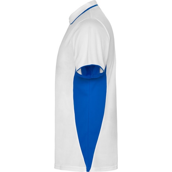 Roly Unisex Montmelo Kortärmad Sport Polotröja XL W White/Royal Blue XL