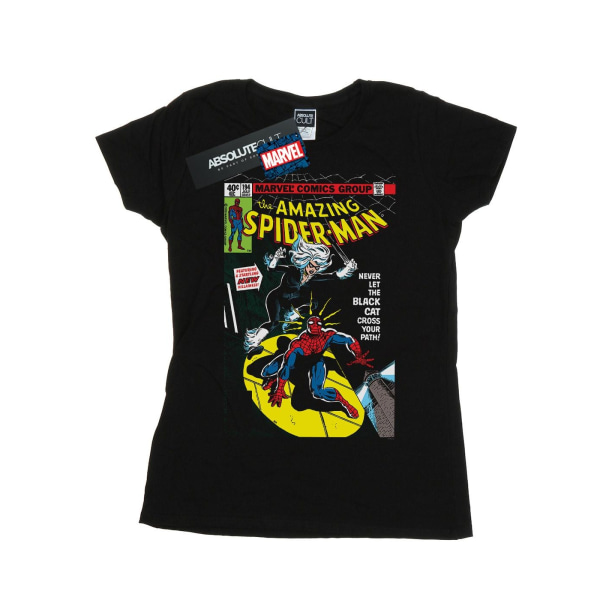 Marvel Womens/Ladies Spider-Man Black Cat Cover bomull T-shirt Black M