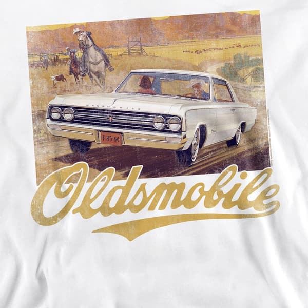 Oldsmobile Unisex Vuxen Western Tröja M Vit White M