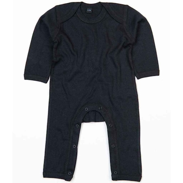 Babybugz Baby Long-Sleeved Babygrow 6-12 Months Black Black 6-12 Months