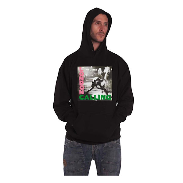 The Clash Unisex Adult London Calling Pullover Hoodie L Svart Black L