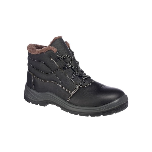 Portwest Unisex Vuxen Steelite Kumo Läder Fuskpälsfodrad Säkerhetssko Black 3 UK