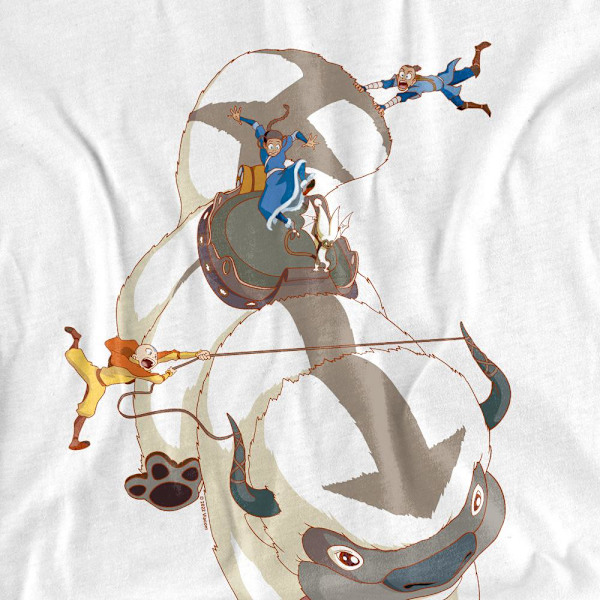 Avatar: The Last Airbender Unisex Vuxen Hang On Appa T-Shirt XX White XXL