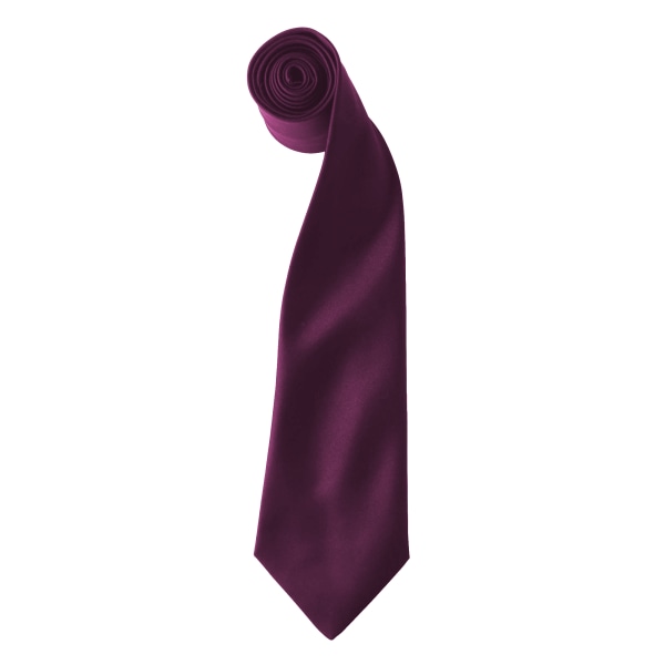 Premier Colours Herr Satin Clip Tie (2-pack) En storlek Aubergine Aubergine One size