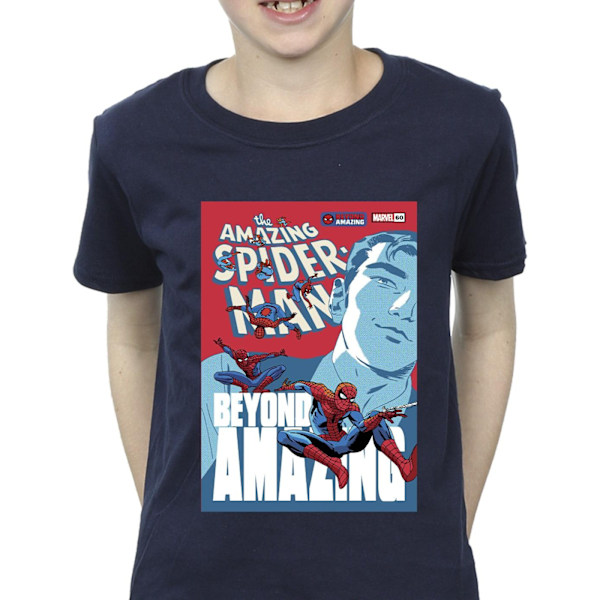 Marvel Boys Spider-Man Beyond Amazing Cover T-Shirt 12-13 år Navy Blue 12-13 Years