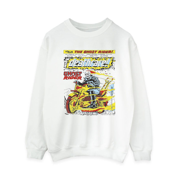 Marvel Womens/Ladies Ghost Rider Chest Deathrace Sweatshirt M W White M