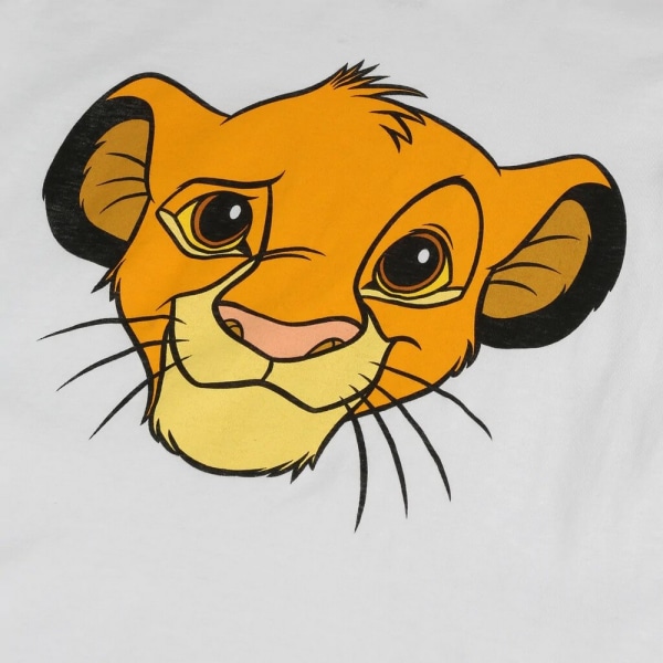 The Lion King Girls Simba T-Shirt 10-12 år Vit/Orange White/Orange 10-12 Years
