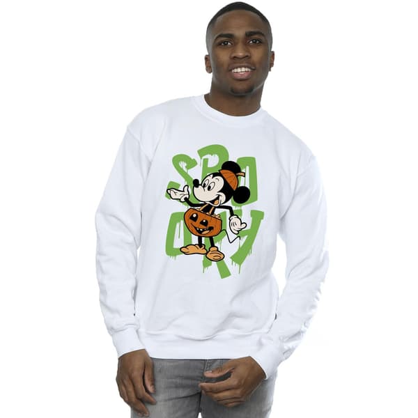 Mickey Mouse Läskig Tröja för Män M Vit White M