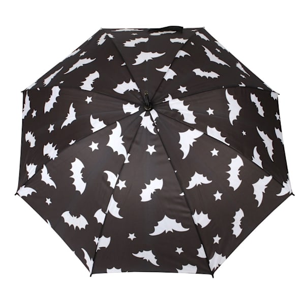 Something Different Bat All-Over Print Stick Umbrella One Size Black/White One Size