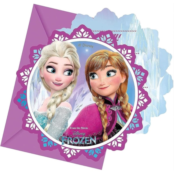 Frozen Disney-inbjudningar (paket med 6) One Size Flerfärgad Multicoloured One Size