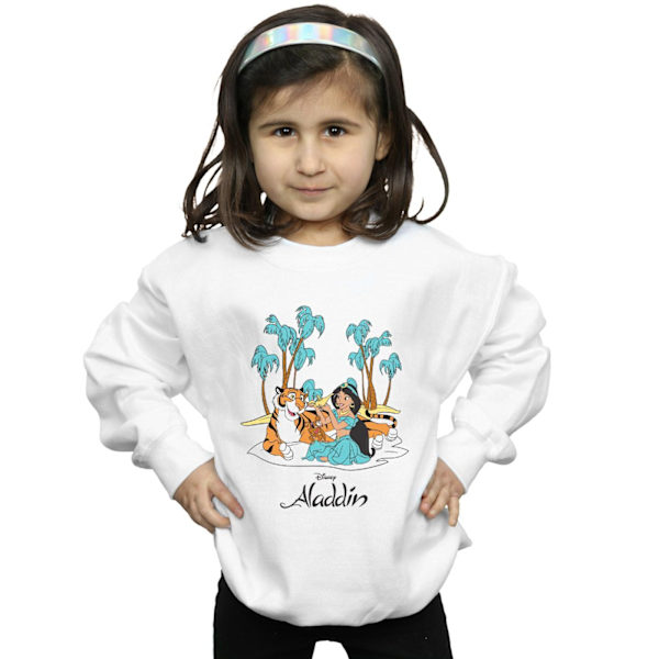 Disney Girls Aladdin Jasmine Abu Rajah Beach Sweatshirt 9-11 år White 9-11 Years