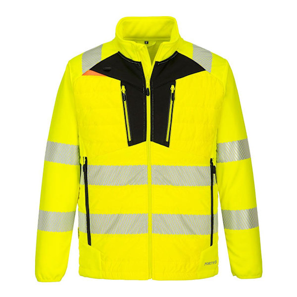 Portwest DX4 Baffled Hi-Vis Hybridjacka för män 3XL Gul/Svart Yellow/Black 3XL