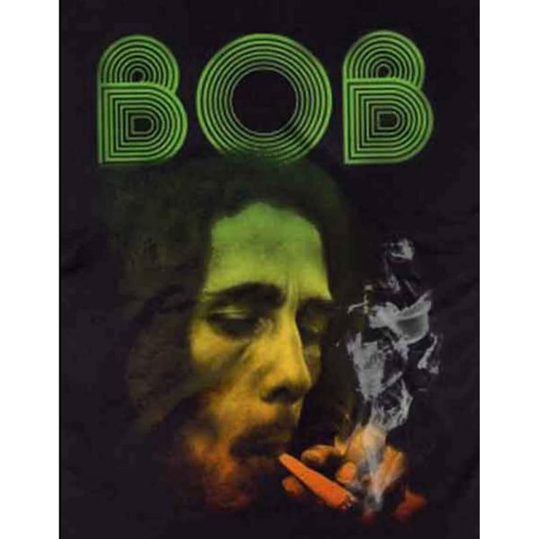 Bob Marley Unisex Adult Smoking Da Erb Bomull T-shirt L Svart Black L