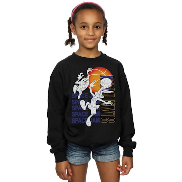 Space Jam: A New Legacy Girls Slam Dunk Alt Sweatshirt 7-8 år Black 7-8 Years