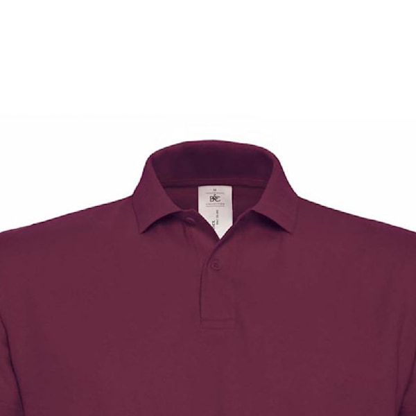 B&C ID.001 Herr Kortärmad Polotröja 4XL Vinröd Wine 4XL