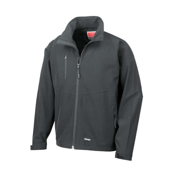 Result Herr 2-lagers bas softshell andningsbar vindtät jacka Black M