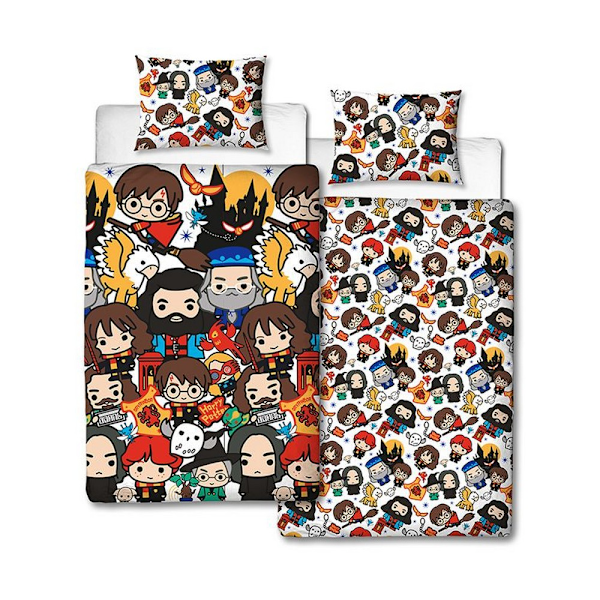 Harry Potter Charm Påslakan Set Enkelsäng Flerfärgad Multicoloured Single