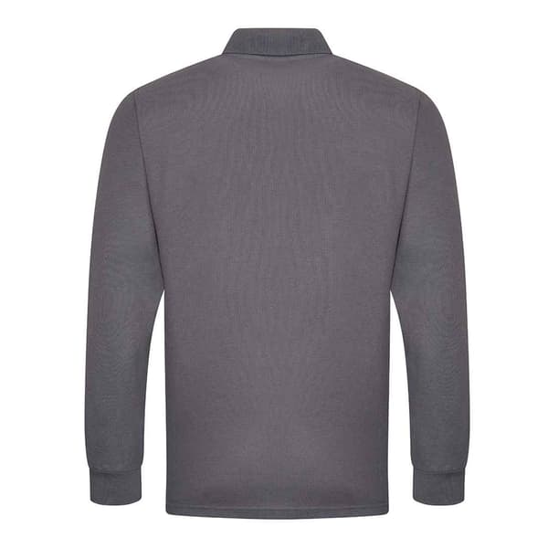 PRO RTX Herr Pro Piké Långärmad Pikétröja XS Enfärgad Grå Solid Grey XS