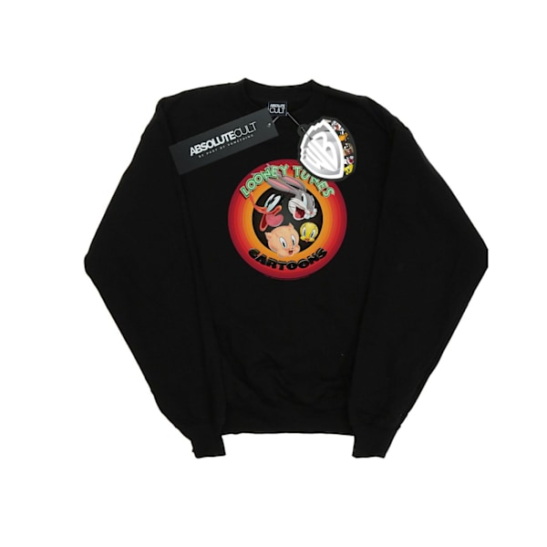 Looney Tunes Herr Cartoons Cirkel Sweatshirt 4XL Svart Black 4XL