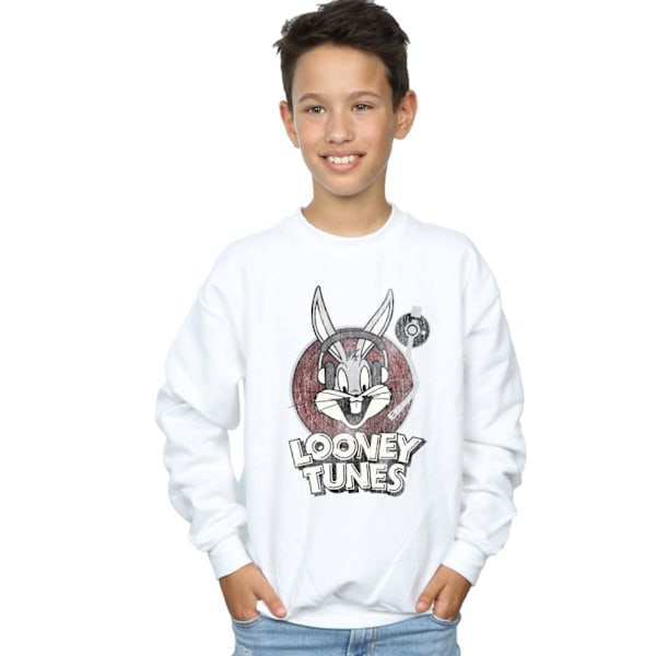 Looney Tunes Pojkar Bugs Bunny Cirkellogotyp Sweatshirt 7-8 År W White 7-8 Years