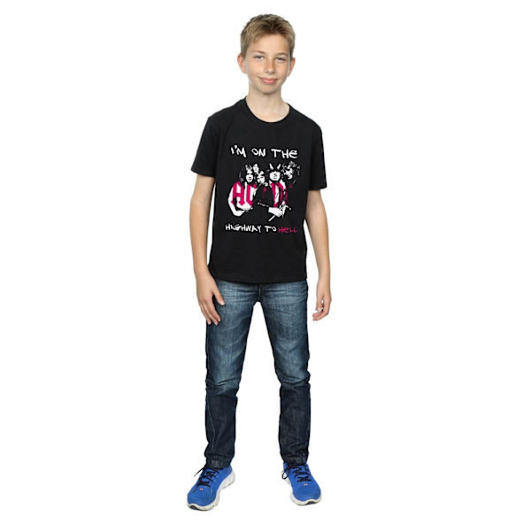 AC/DC Boys I´m On The Highway To Hell T-Shirt 7-8 År Svart Black 7-8 Years