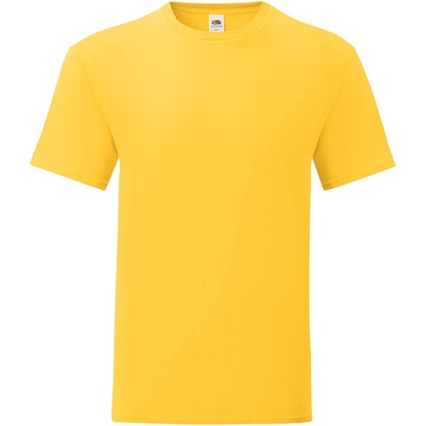 Fruit of the Loom Mens Iconic T-Shirt 3XL Solrosgul Sunflower Yellow 3XL