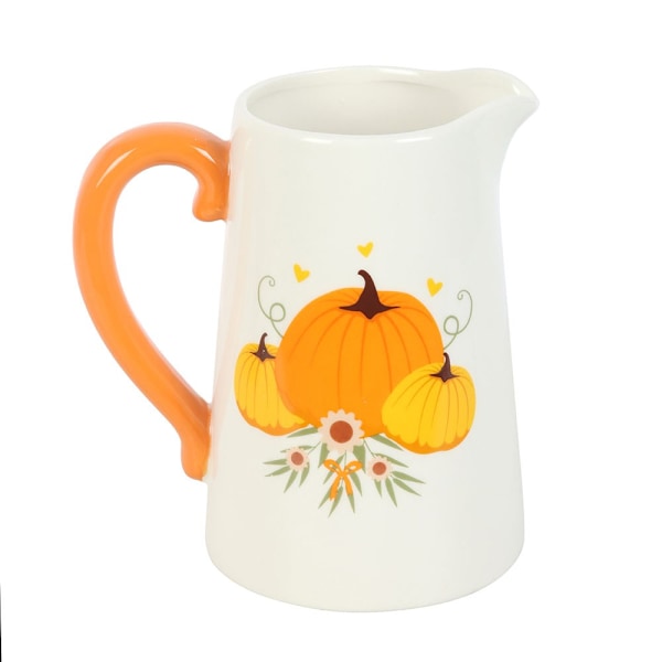 Something Different Höst Keramisk Pumpa Blomkanna One Size White/Orange One Size