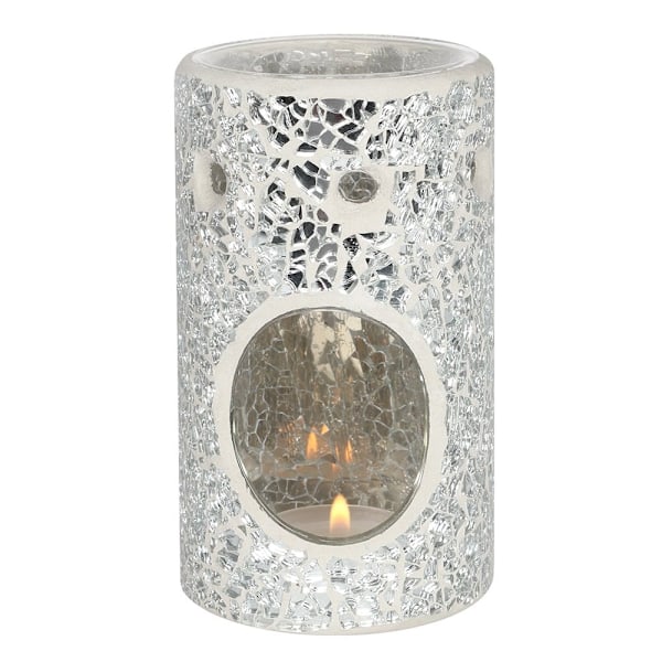 Something Different Crackle-Effect Pelare Oljebrännare En Storlek S Silver One Size