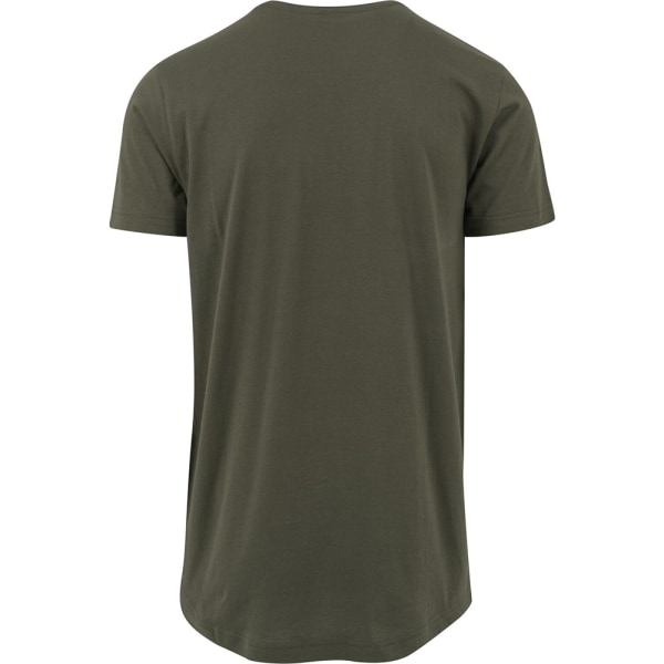 Bygg ditt varumärke Herrformad lång, kortärmad T-shirt 2XL Oliv Olive 2XL
